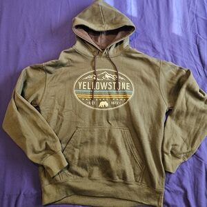 Yellowstone National Park Green Hoodie